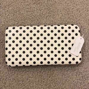Brand new black and white polkadot wallet